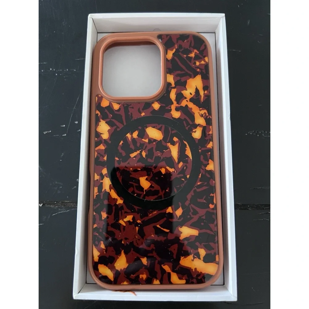 Phone Case Compatible w/ iPhone 17e, 16e, 15, 14, 13 MagSafe, Tortoise Shell
